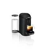 Nespresso Machine à Café Krups Vertuo Plus Noir Mat Cafetière Espresso YY3922FD